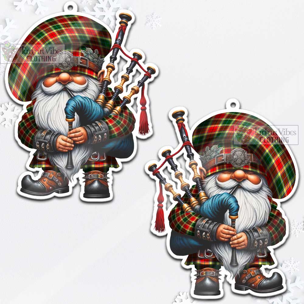 Tartan Vibes Clothing Gibson (Gibbs or Gibsone) Tartan Badpiper Gnome Christmas Ornament