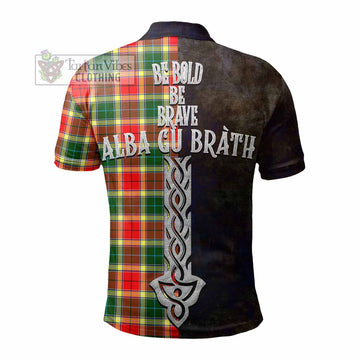 Gibson (Gibbs or Gibsone) Tartan Family Crest Polo Shirt Alba Gu Brath Be Brave Lion Ancient Style - Tartan Vibes Clothing