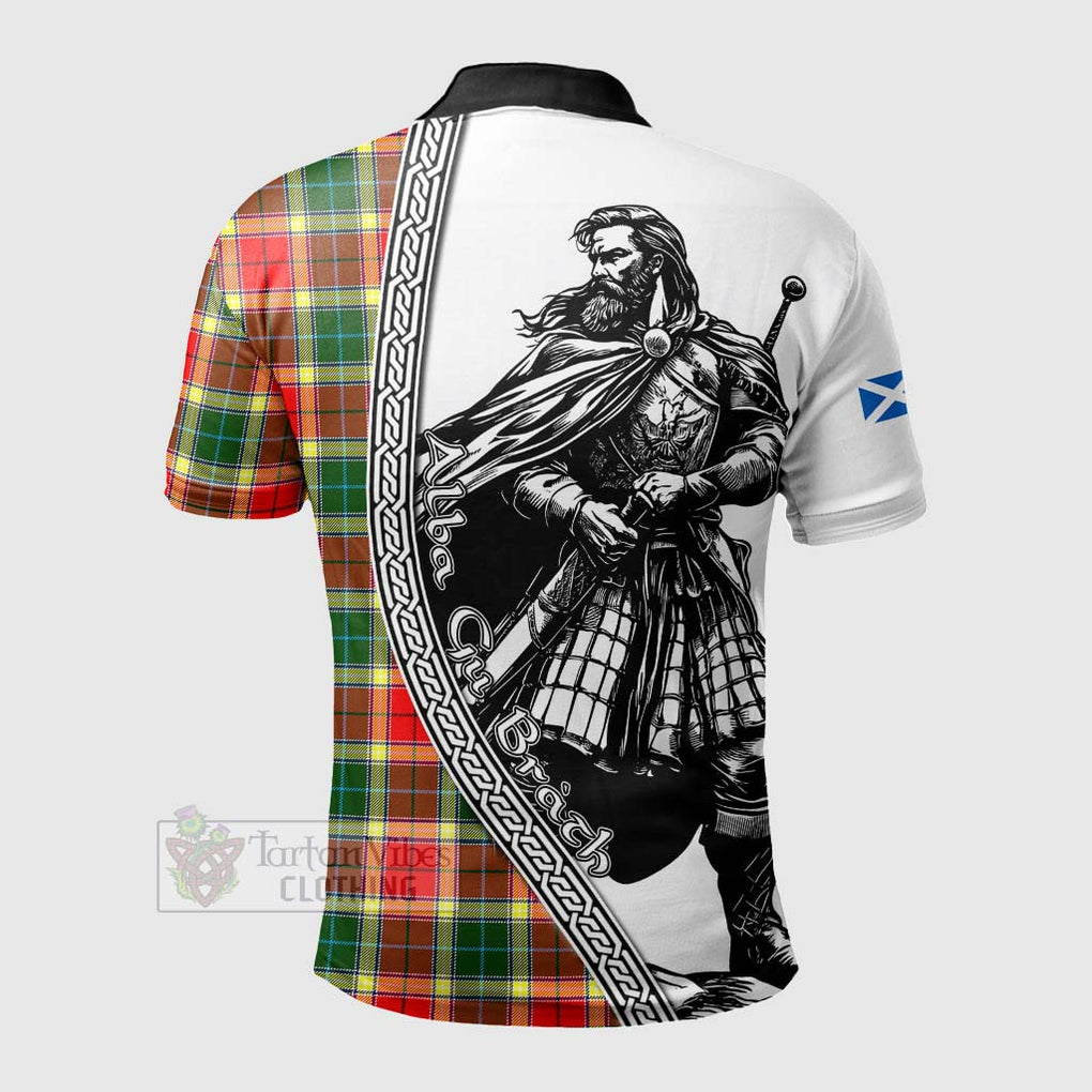 Tartan Vibes Clothing Gibson (Gibbs or Gibsone) Tartan Clan Crest Polo Shirt with Highlander Warrior Celtic Style