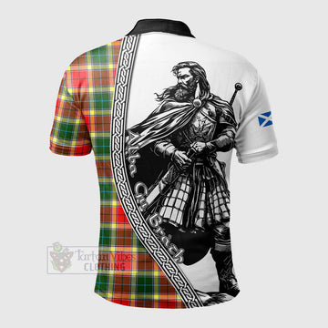 Gibson (Gibbs or Gibsone) Tartan Clan Crest Polo Shirt with Highlander Warrior Celtic Style