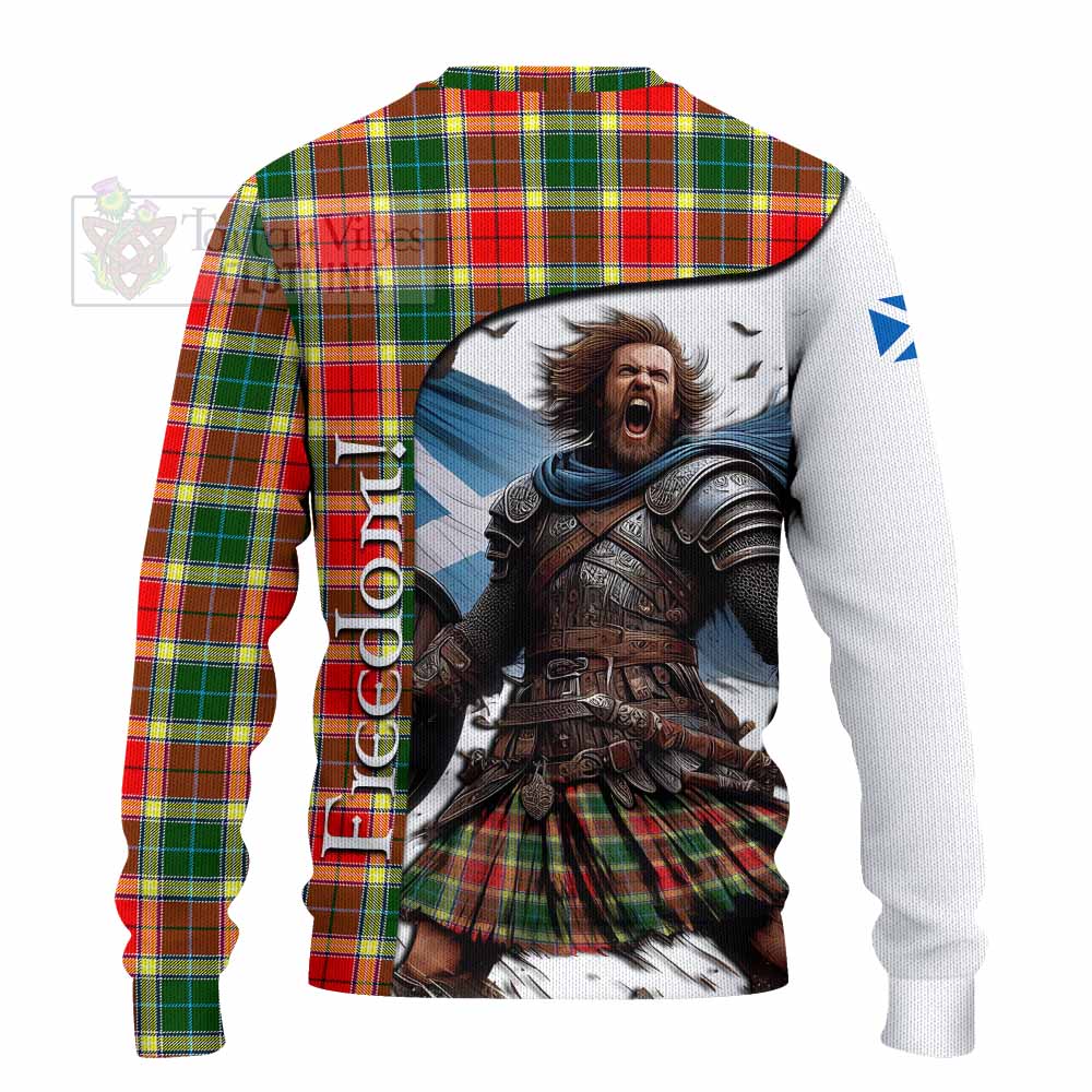 Tartan Vibes Clothing Gibson (Gibbs or Gibsone) Crest Tartan Knitted Sweater Inspired by the Freedom of Scottish Warrior