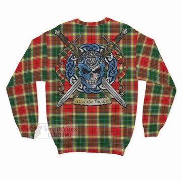 Gibson (Gibbs or Gibsone) Tartan Sweatshirt with Family Crest Celtic Skull Style