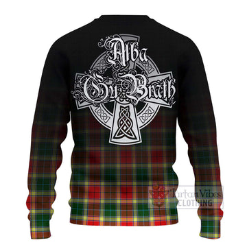 Gibson (Gibbs or Gibsone) Tartan Ugly Sweater Featuring Alba Gu Brath Family Crest Celtic Inspired