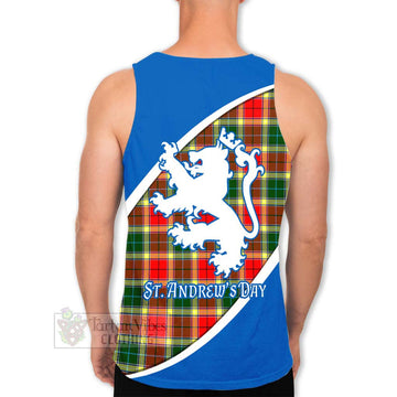 Gibson (Gibbs or Gibsone) Family Crest Tartan Men's Tank Top Celebrate Saint Andrew's Day in Style