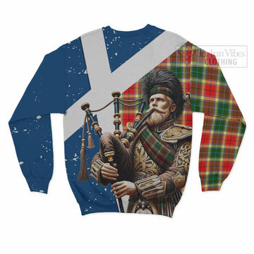 Gibson (Gibbs or Gibsone) Tartan Sweatshirt with Family Crest Scottish Bagpiper Vibes