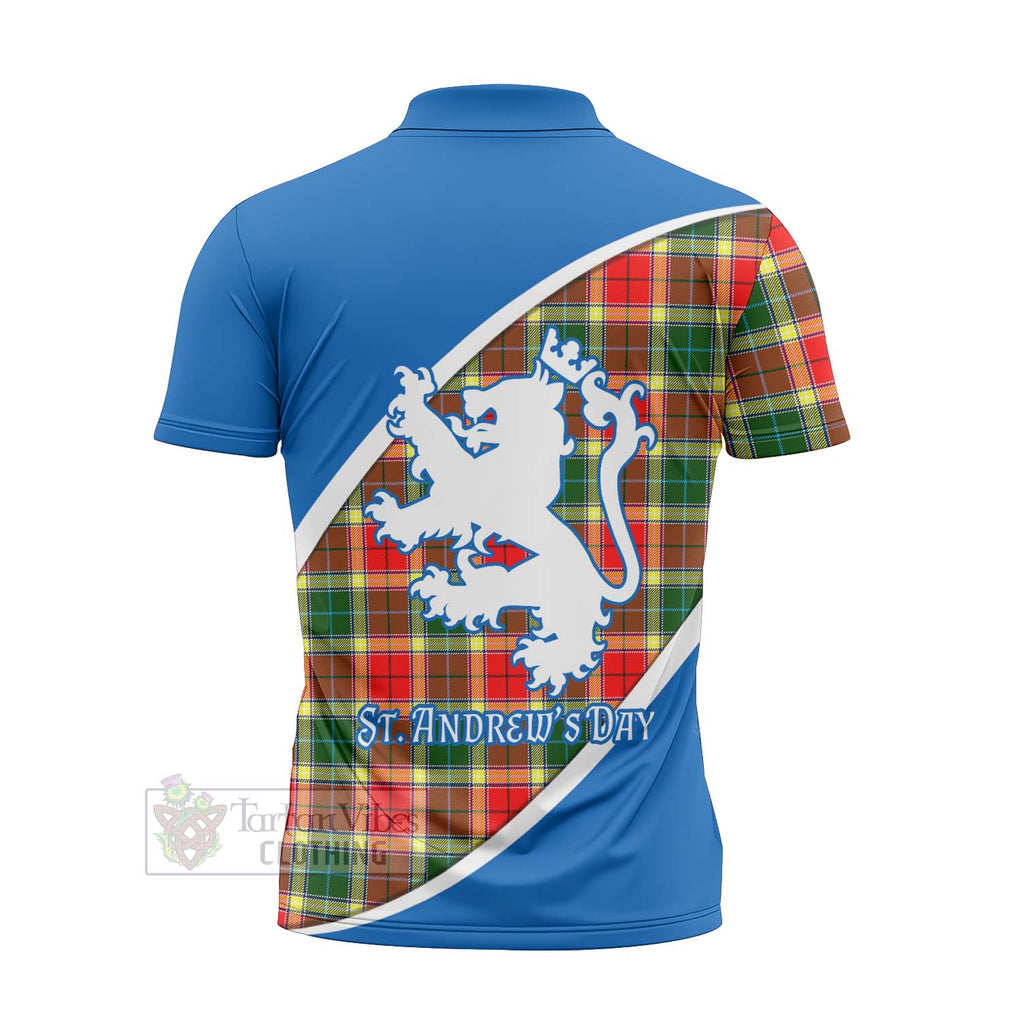 Tartan Vibes Clothing Gibson (Gibbs or Gibsone) Family Crest Tartan Zipper Polo Shirt Celebrate Saint Andrew's Day in Style