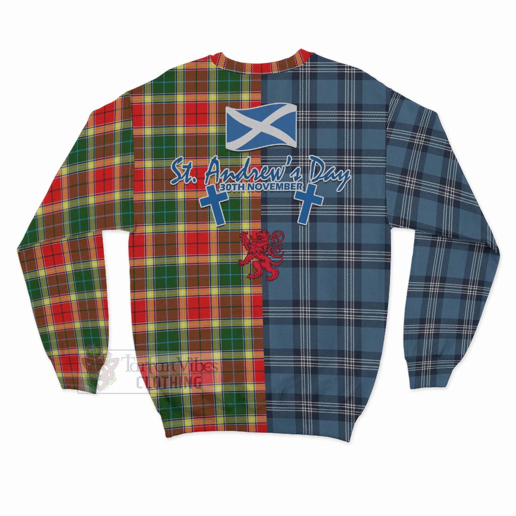 Tartan Vibes Clothing Gibson (Gibbs or Gibsone) Tartan Sweatshirt Happy St. Andrew's Day Half Tartan Style