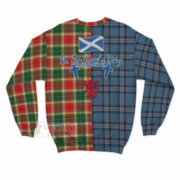 Gibson (Gibbs or Gibsone) Tartan Sweatshirt Happy St. Andrew's Day Half Tartan Style