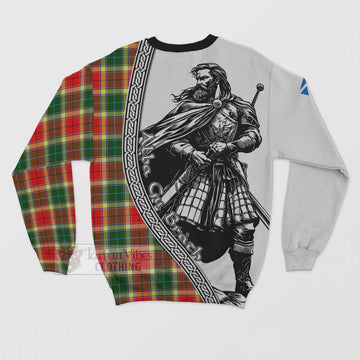 Gibson (Gibbs or Gibsone) Tartan Clan Crest Sweatshirt with Highlander Warrior Celtic Style