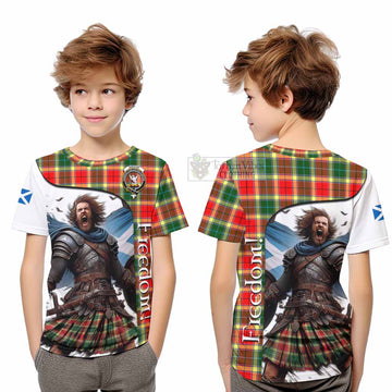 Gibson (Gibbs or Gibsone) Crest Tartan Kid T-Shirt Inspired by the Freedom of Scottish Warrior