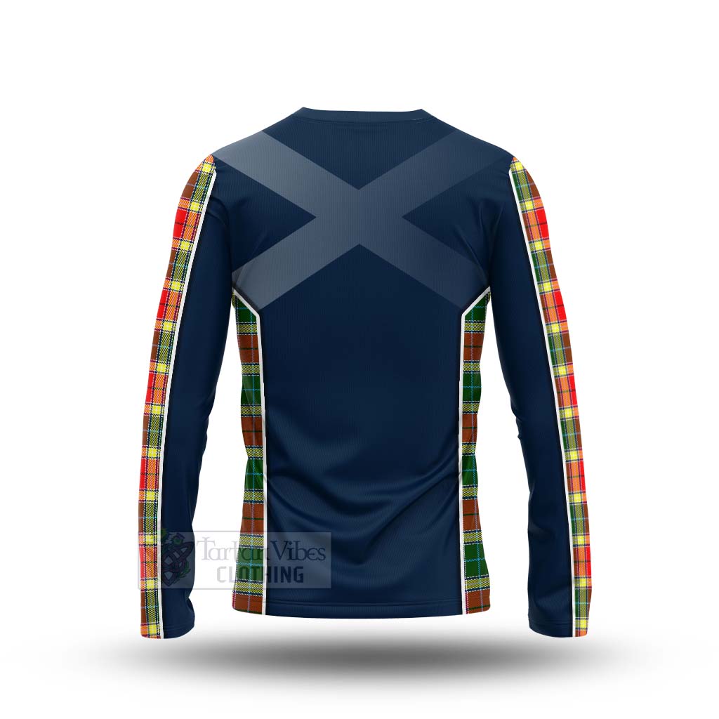 Tartan Vibes Clothing Gibson (Gibbs or Gibsone) Tartan Long Sleeve T-Shirt with Family Crest and Scottish Thistle Vibes Sport Style