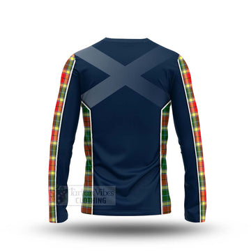 Gibson (Gibbs or Gibsone) Tartan Long Sleeve T-Shirt with Family Crest and Scottish Thistle Vibes Sport Style