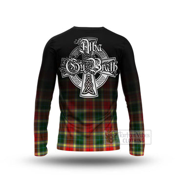 Gibson (Gibbs or Gibsone) Tartan Long Sleeve T-Shirt Featuring Alba Gu Brath Family Crest Celtic Inspired