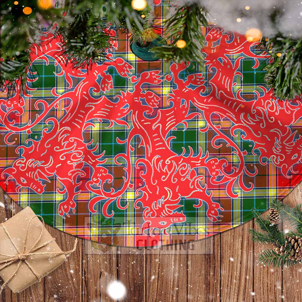 Tartan Vibes Clothing Gibson (Gibbs or Gibsone) Tartan Christmas Tree Skirt Lion Rampant Style