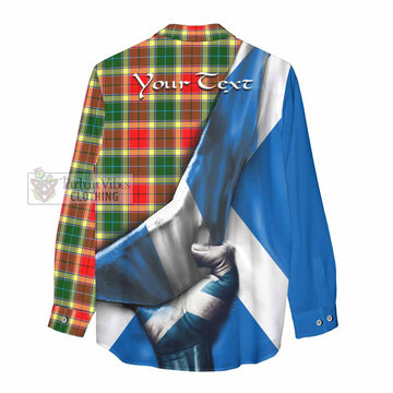 Gibson (Gibbs or Gibsone) Tartan Women's Casual Shirt with Family Crest Scotland Patriotic Style