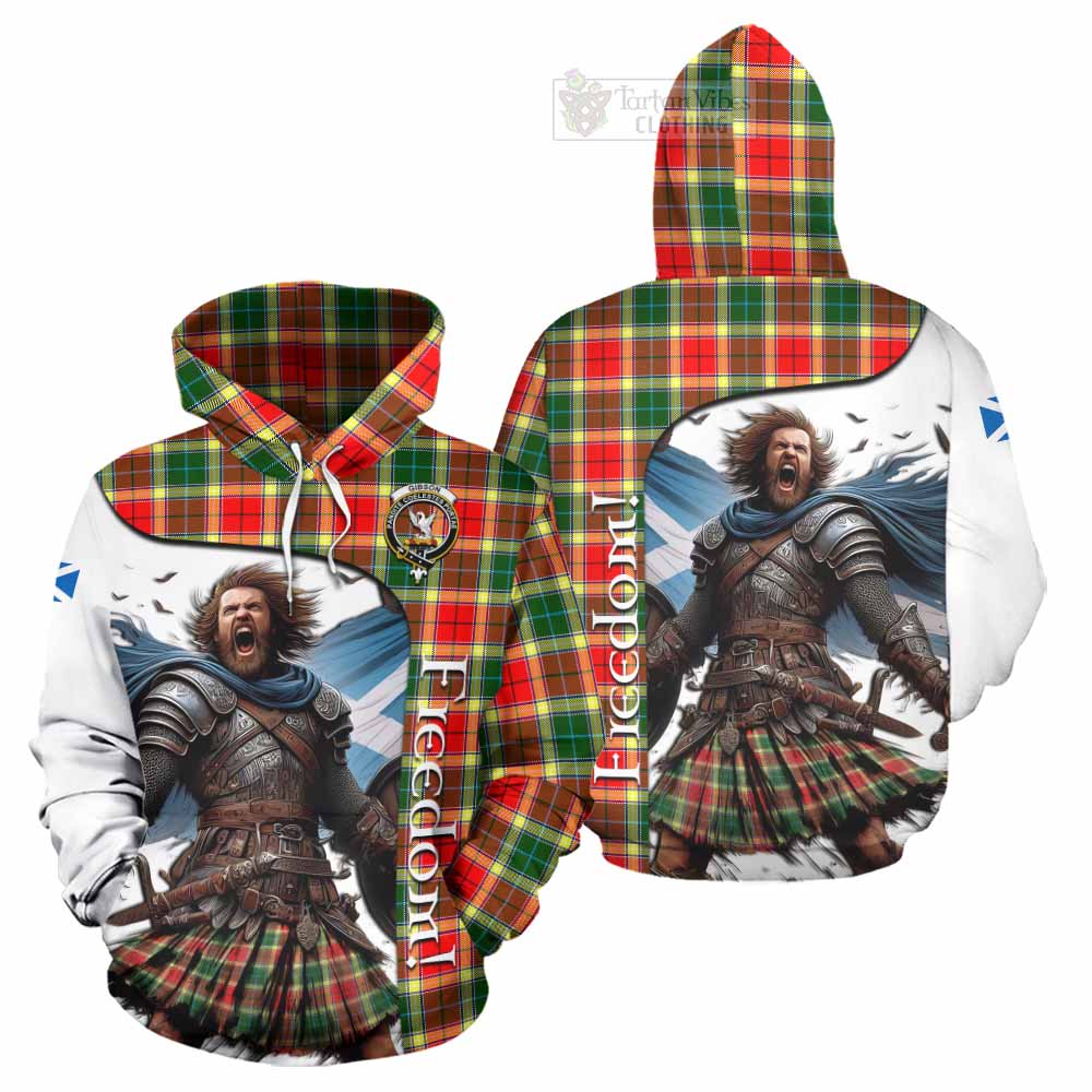 Tartan Vibes Clothing Gibson (Gibbs or Gibsone) Crest Tartan Hoodie Inspired by the Freedom of Scottish Warrior