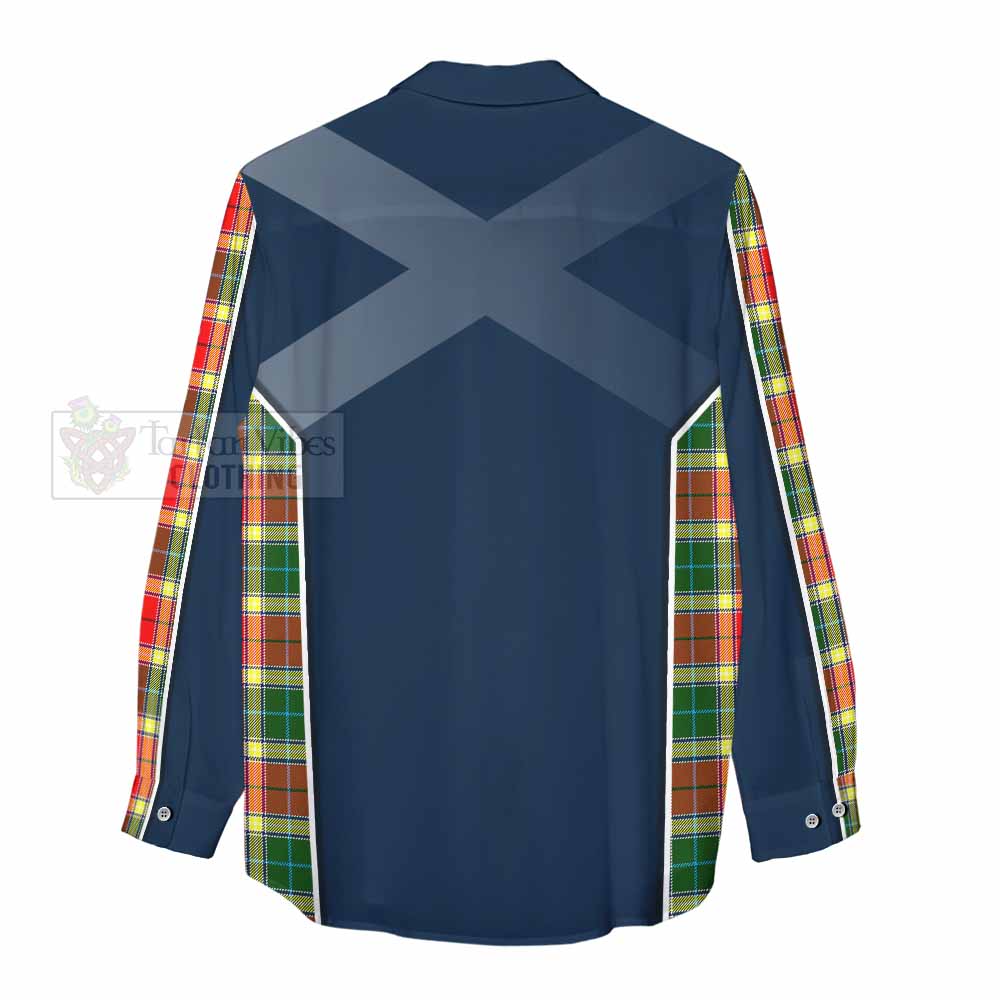 Tartan Vibes Clothing Gibson (Gibbs or Gibsone) Tartan Women's Casual Shirt with Family Crest and Lion Rampant Vibes Sport Style