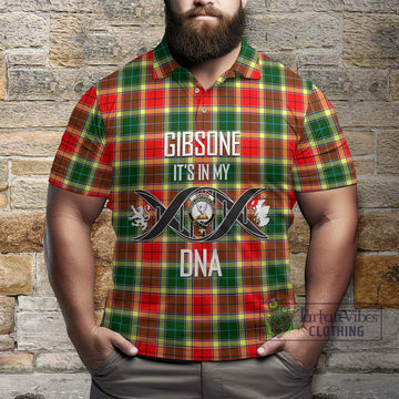 Gibsone Tartan Polo Shirt with Family Crest DNA In Me Style