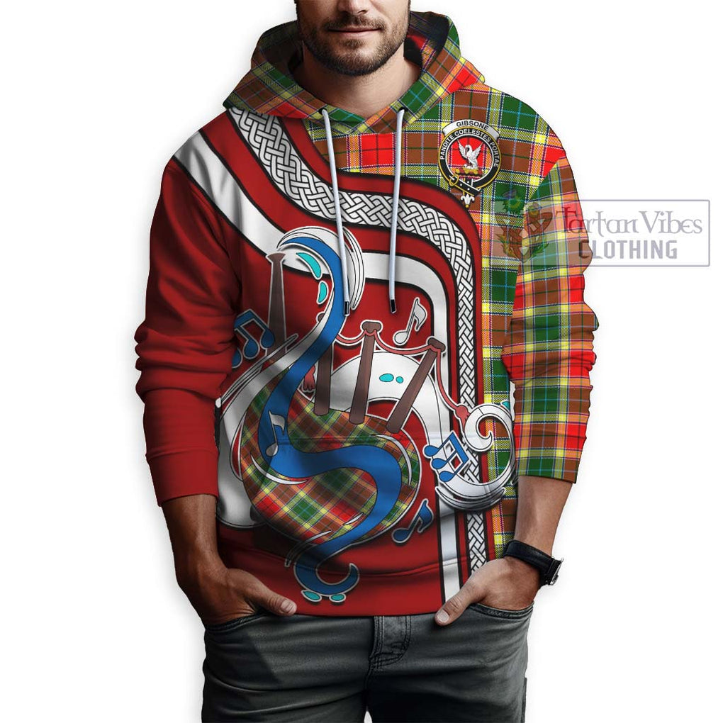 Gibsone Tartan Hoodie with Epic Bagpipe Style Zip Hoodie - Tartanvibesclothing Shop