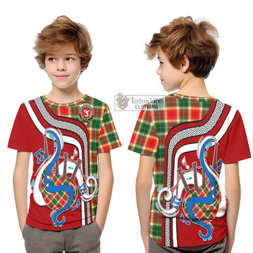 Gibsone Tartan Kid T-Shirt with Epic Bagpipe Style