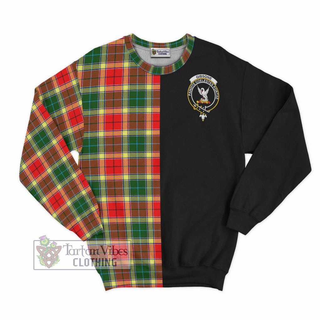 Gibsone Tartan Sweatshirt with Family Crest and Half Of Me Style - Tartanvibesclothing Shop