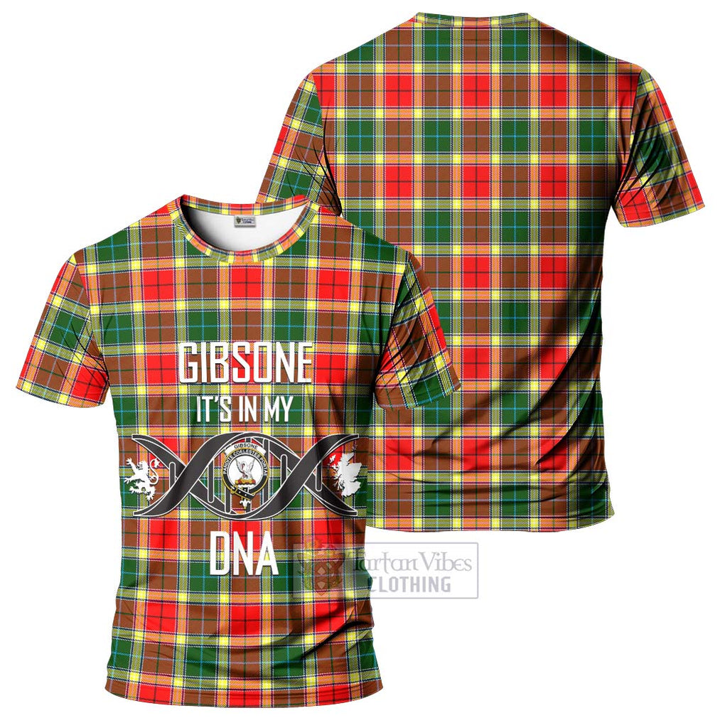 Gibsone Tartan T-Shirt with Family Crest DNA In Me Style - Tartan Vibes Clothing