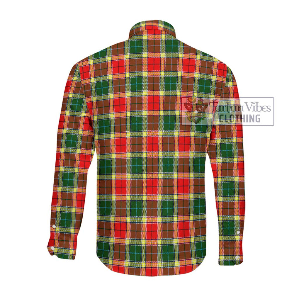 Gibsone Tartan Long Sleeve Button Shirt with Family Crest DNA In Me Style - Tartanvibesclothing Shop