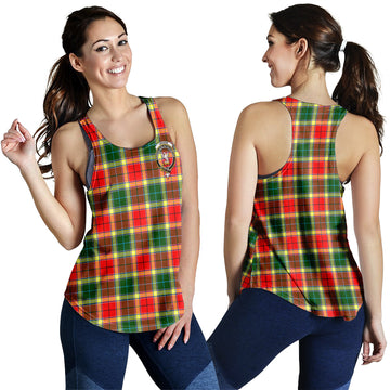 Gibson (Gibbs or Gibsone) Tartan Women Racerback Tanks with Family Crest