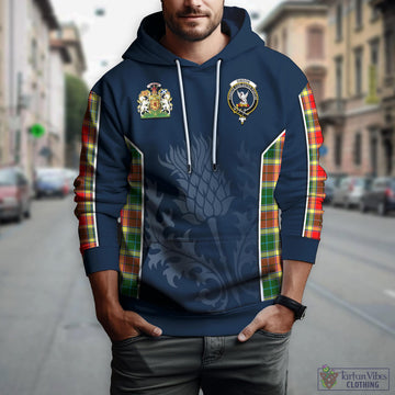 Gibson (Gibbs or Gibsone) Tartan Hoodie with Family Crest and Scottish Thistle Vibes Sport Style