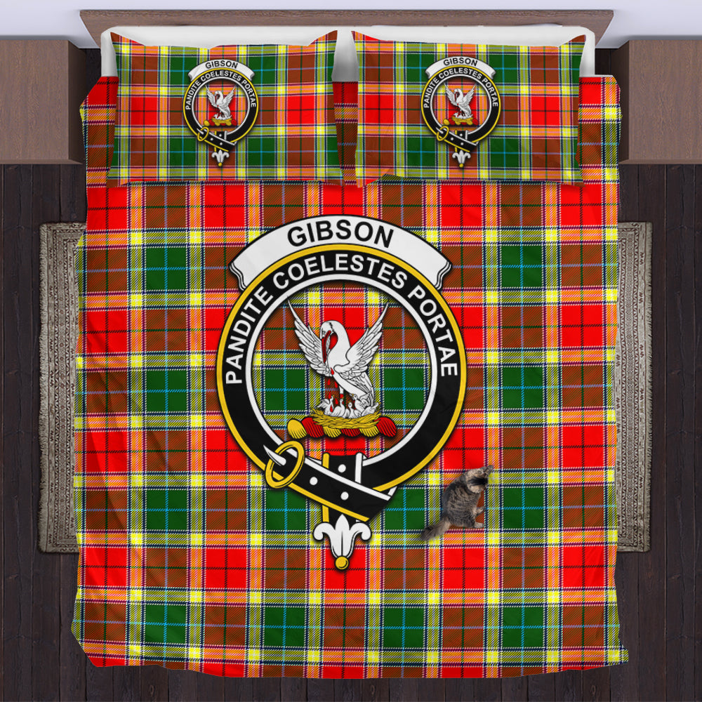 Gibson (Gibbs or Gibsone) Tartan Bedding Set with Family Crest US Bedding Set - Tartan Vibes Clothing