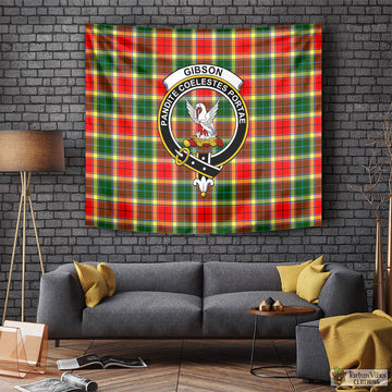 Gibson (Gibbs or Gibsone) Tartan Tapestry Wall Hanging and Home Decor for Room with Family Crest