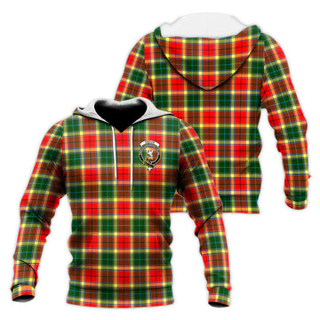 Gibson (Gibbs or Gibsone) Tartan Knitted Hoodie with Family Crest