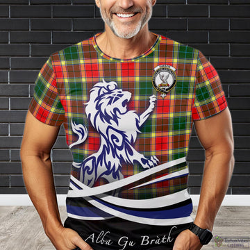 Gibson (Gibbs or Gibsone) Tartan T-Shirt with Alba Gu Brath Regal Lion Emblem