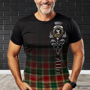 Gibson (Gibbs or Gibsone) Tartan T-Shirt Featuring Alba Gu Brath Family Crest Celtic Inspired