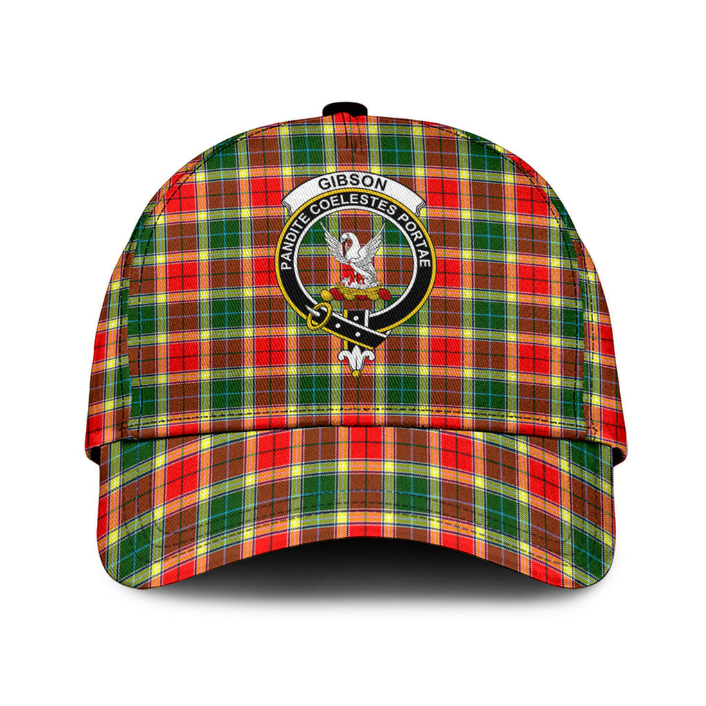 Gibson (Gibbs or Gibsone) Tartan Classic Cap with Family Crest Classic Cap Universal Fit - Tartan Vibes Clothing