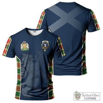 Gibson (Gibbs or Gibsone) Tartan T-Shirt with Family Crest and Lion Rampant Vibes Sport Style