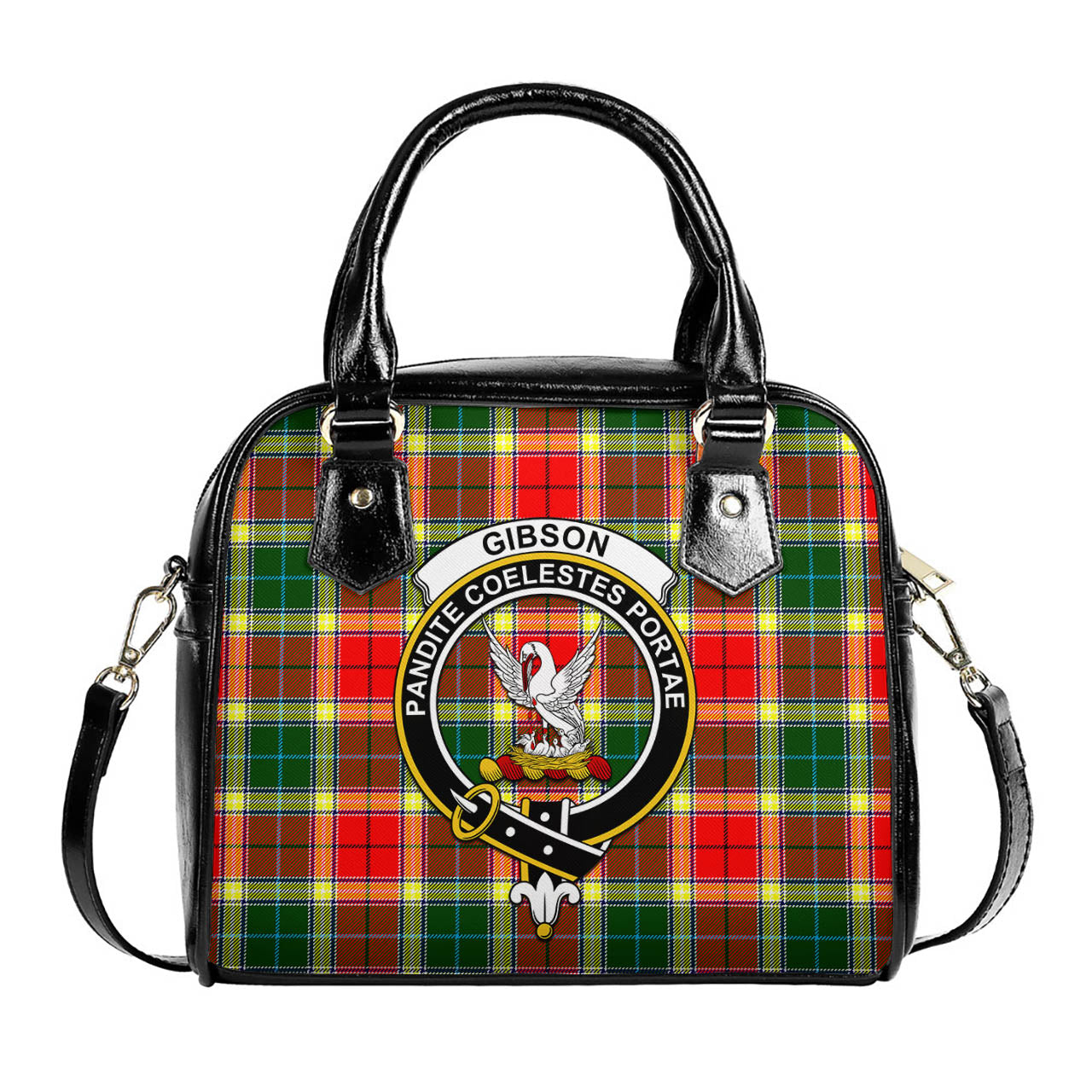 Gibsone (Gibson-Gibbs) Tartan Shoulder Handbags with Family Crest One Size 6*25*22 cm - Tartanvibesclothing