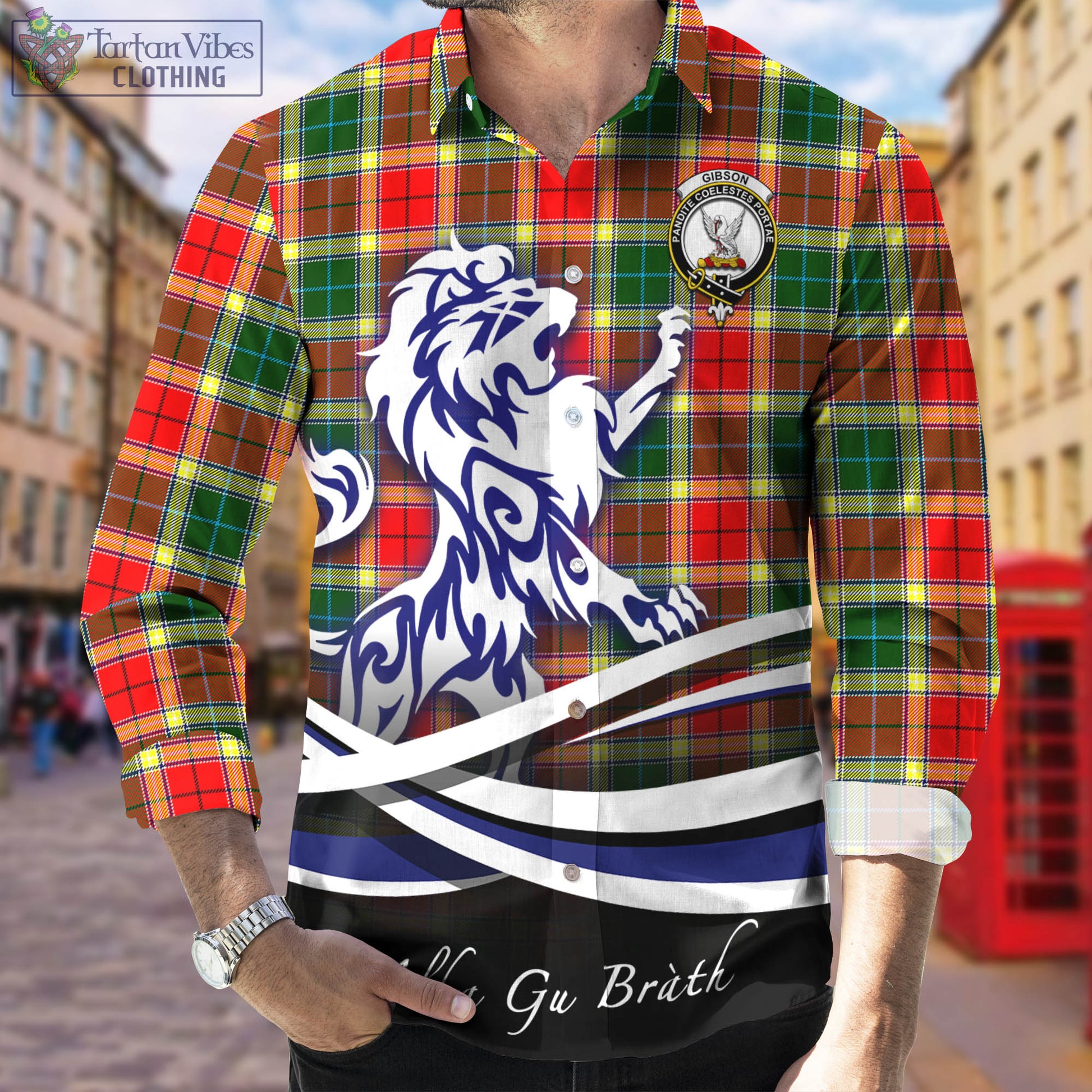 gibsone-gibson-gibbs-tartan-long-sleeve-button-up-shirt-with-alba-gu-brath-regal-lion-emblem