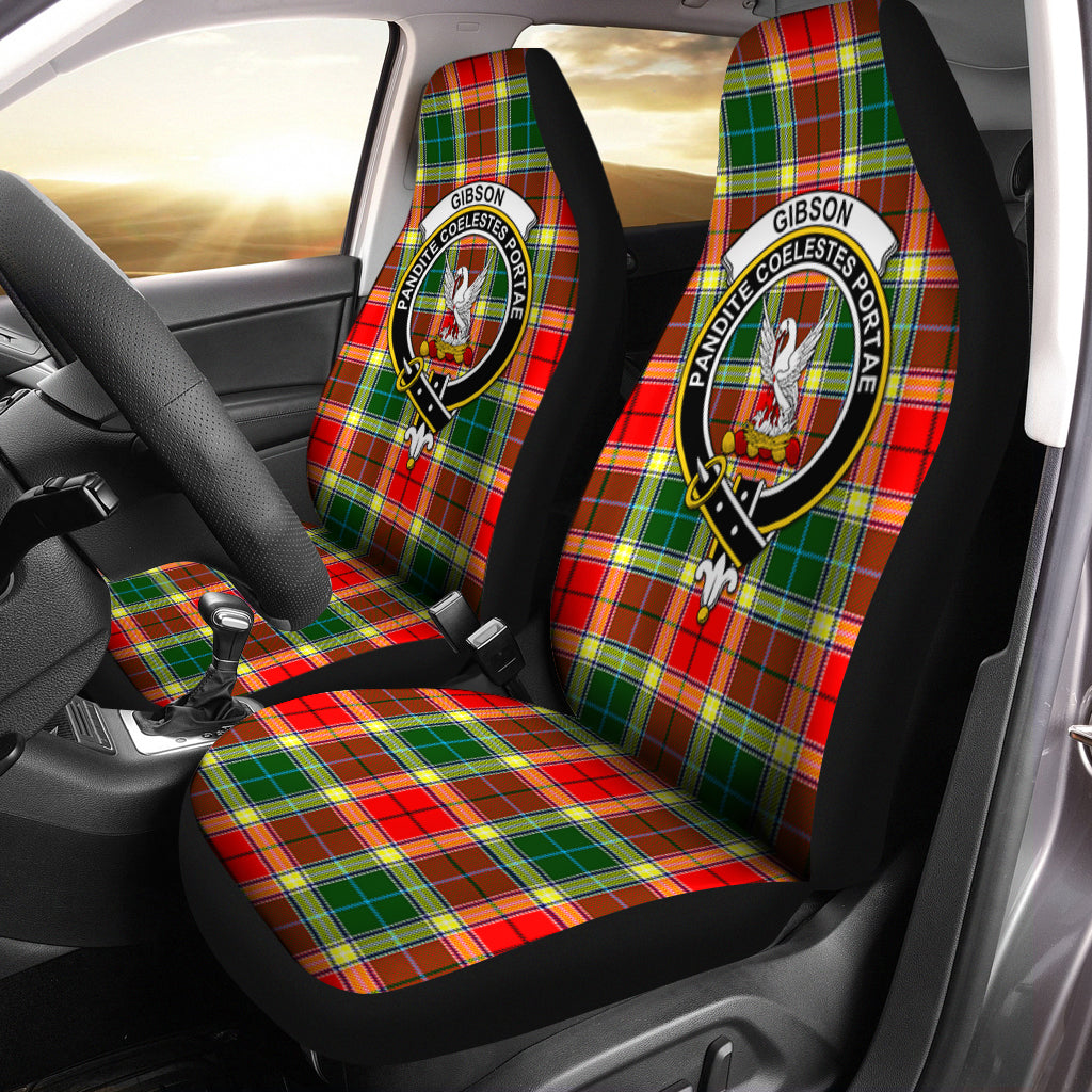 Gibsone (Gibson-Gibbs) Tartan Car Seat Cover with Family Crest One Size - Tartanvibesclothing