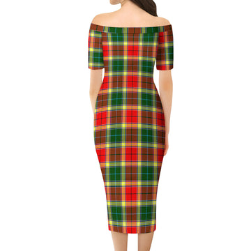 Gibsone (Gibson-Gibbs) Tartan Off Shoulder Lady Dress