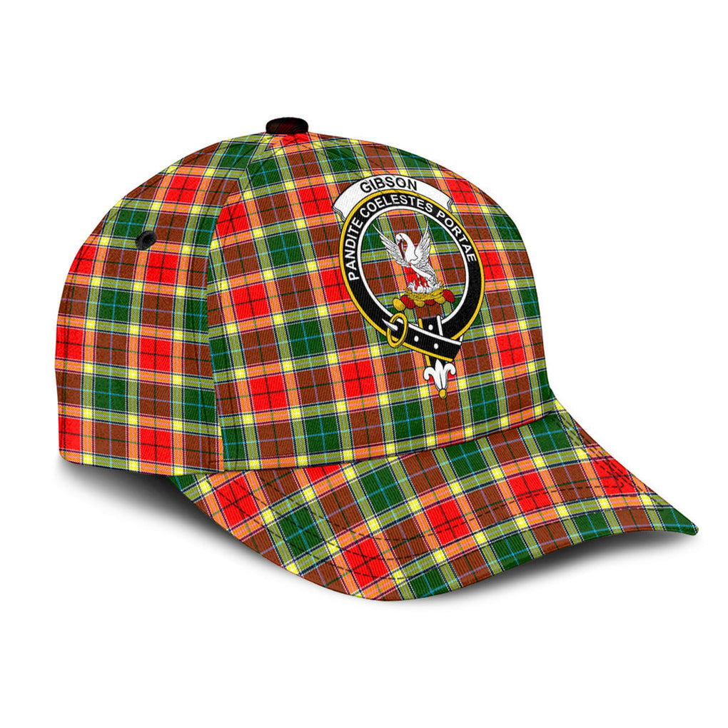 Gibson (Gibbs or Gibsone) Tartan Classic Cap with Family Crest - Tartan Vibes Clothing