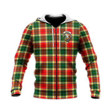 Gibson (Gibbs or Gibsone) Tartan Knitted Hoodie with Family Crest