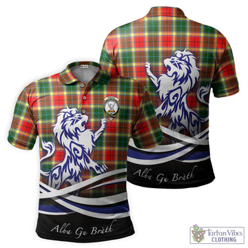 Gibson (Gibbs or Gibsone) Tartan Polo Shirt with Alba Gu Brath Regal Lion Emblem