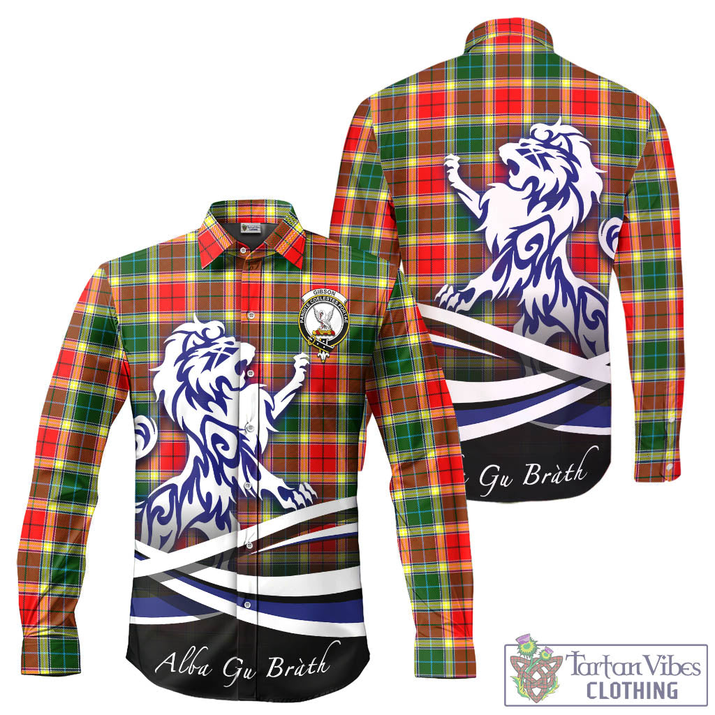 gibsone-gibson-gibbs-tartan-long-sleeve-button-up-shirt-with-alba-gu-brath-regal-lion-emblem