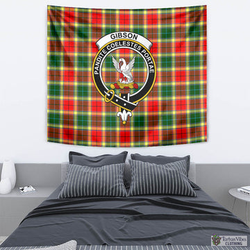 Gibson (Gibbs or Gibsone) Tartan Tapestry Wall Hanging and Home Decor for Room with Family Crest