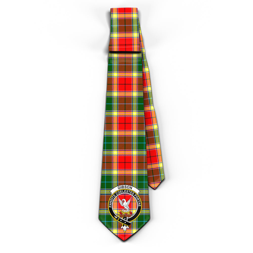 Gibson (Gibbs or Gibsone) Tartan Classic Necktie with Family Crest - Tartan Vibes Clothing