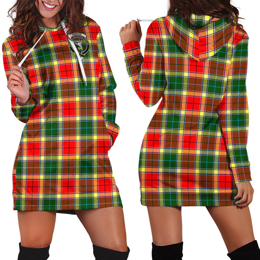 Gibson (Gibbs or Gibsone) Tartan Hoodie Dress with Family Crest - Tartan Vibes Clothing