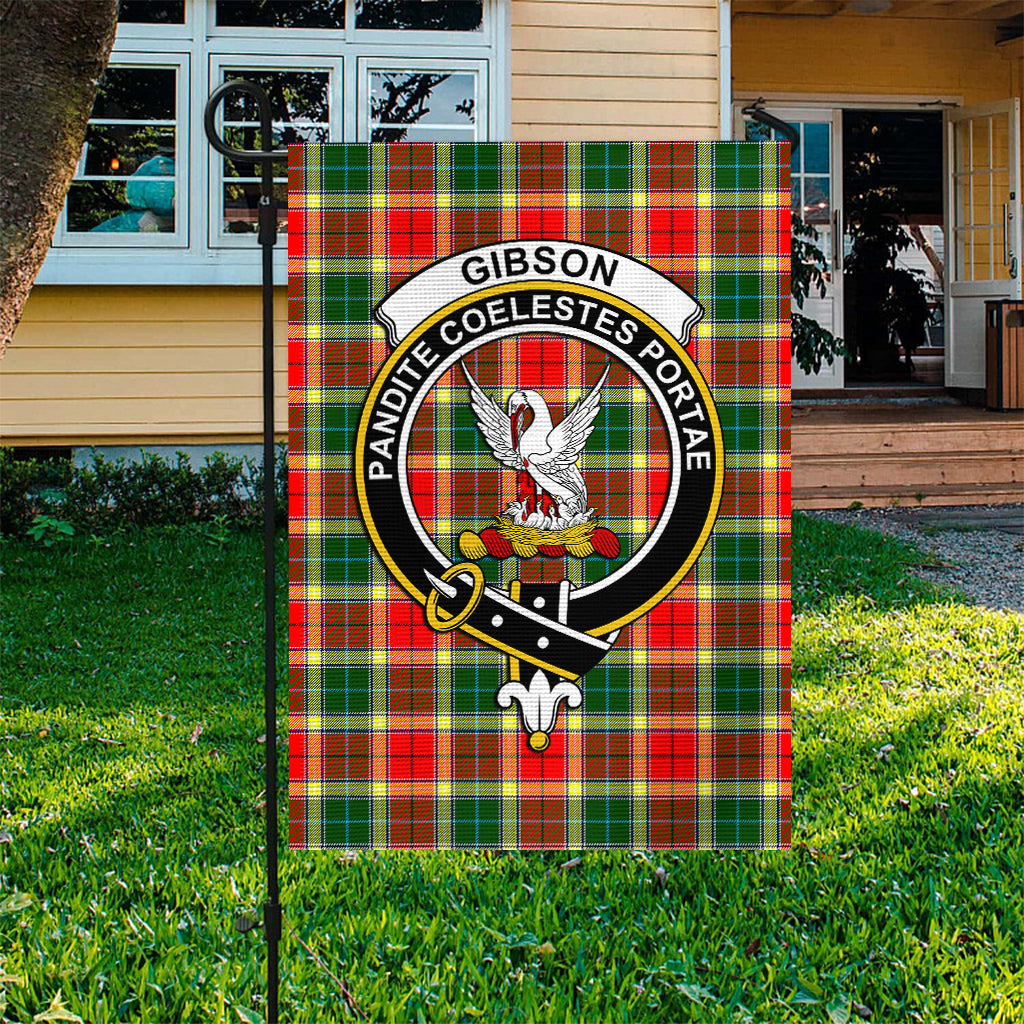 Gibson (Gibbs or Gibsone) Tartan Flag with Family Crest - Tartan Vibes Clothing