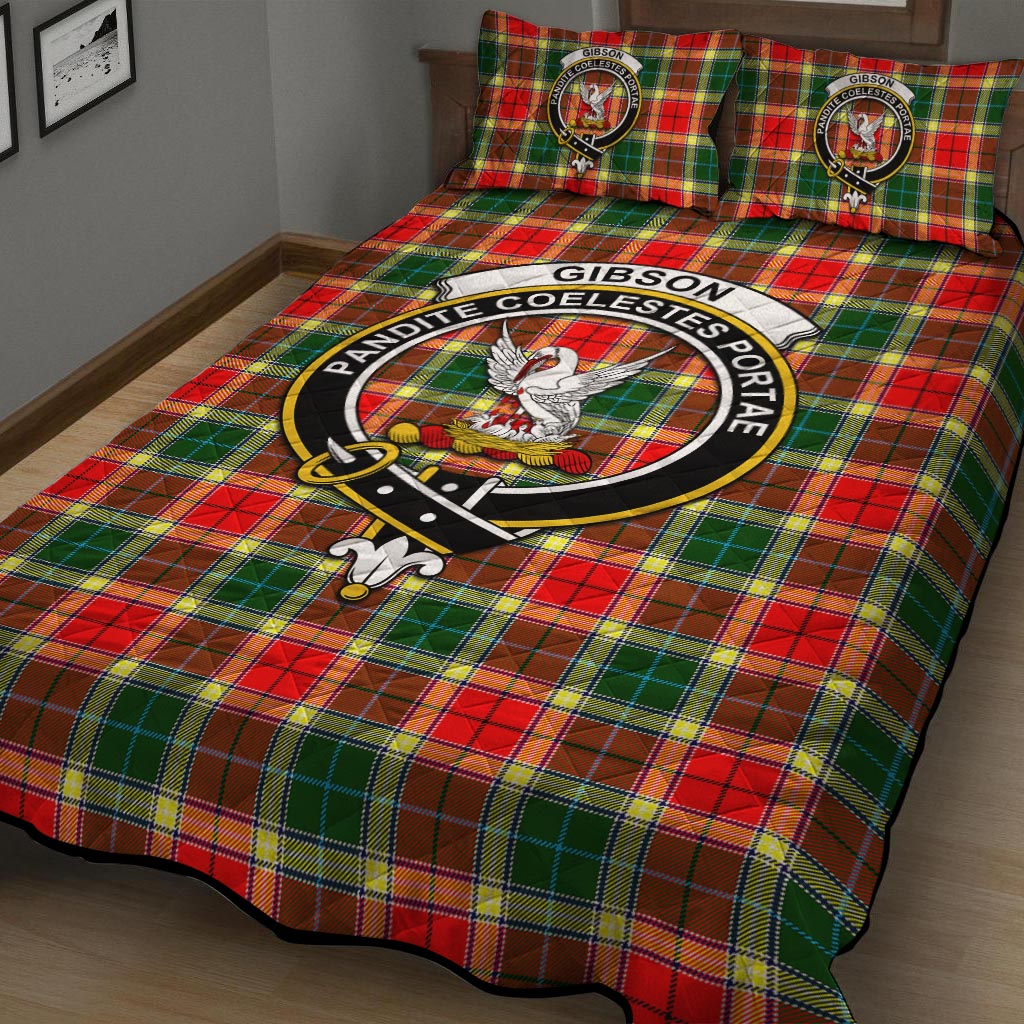 Gibson (Gibbs or Gibsone) Tartan Quilt Bed Set with Family Crest - Tartan Vibes Clothing