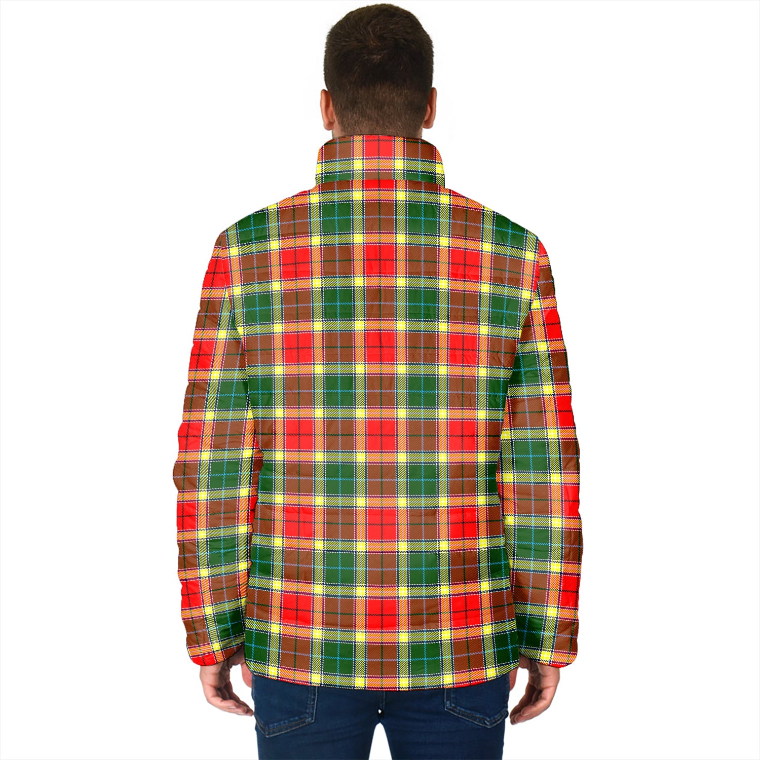 Gibson (Gibbs or Gibsone) Tartan Padded Jacket with Family Crest - Tartan Vibes Clothing